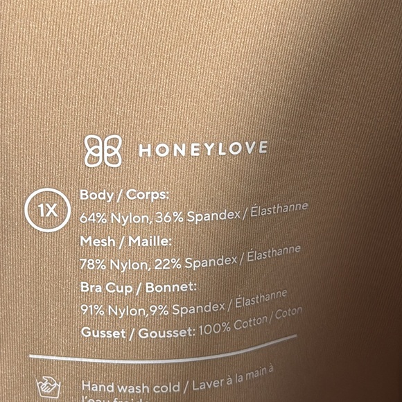 Honeylove Tan Shapewear Bodysuit with Built-in Support - Picture 3 of 13